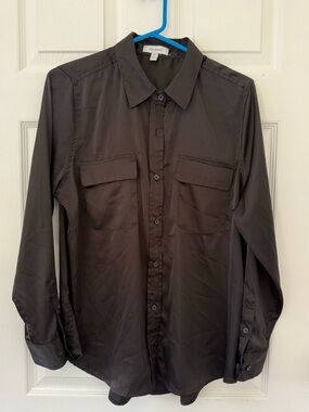 Equipment Black Button-Up Shirt